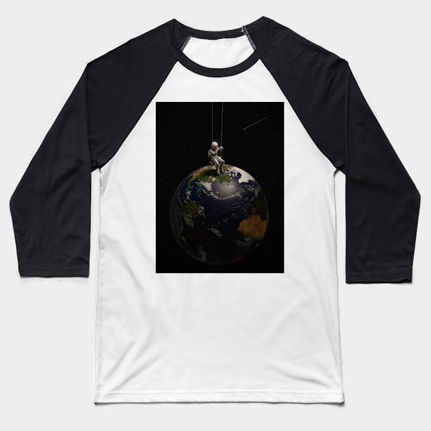 Earth Is My Playground Baseball T-Shirt by nicebleed